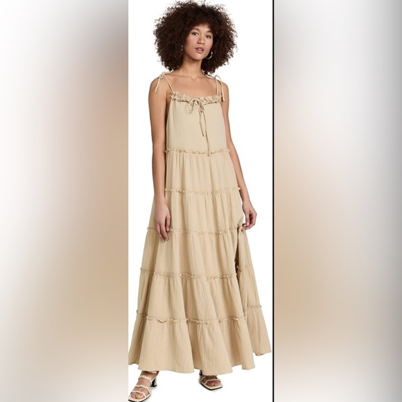 Charlie Holiday Dresses & Skirts - Charlie Holiday Señorita Tiered Tan Maxi Dress | 4